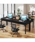 78.7" Extra Long Computer Desk, Double Desk with 2 Drawers, Two Person Desk Large Executive Office Desk, Writing Table Study Desk for Home Office