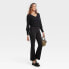 Women's Regular Fit Pull-On Flare Jeans - Knox Rose Black 2