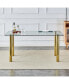 Фото #3 товара Modern minimalist glass dining table, 63"x35.4"x30"