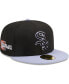 Фото #1 товара Men's Black Chicago White Sox Side Patch 59FIFTY Fitted Hat