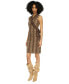 Фото #1 товара Women's Snakeskin-Print Faux-Wrap Dress