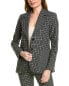 Фото #1 товара Pink Tartan Tailored Patch Pocket Wool-Blend Blazer Women's Black 4