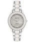 ფოტო #1 პროდუქტის Women's Solar Silver-Tone and White Oceanworks Plastic Watch, 32mm