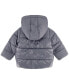 ფოტო #2 პროდუქტის Baby Boys Shiny Blocked Bubble Jacket