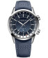 Фото #1 товара Наручные часы Gv2 By Gevril Men's Giromondo Swiss Quartz Black Leather Watch 42mm.