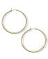 ფოტო #1 პროდუქტის Giani Bernini Large Hoop Earrings in 18k Gold Over Sterling Silver, 1.5"