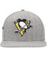 Фото #4 товара Men's Gray Pittsburgh Penguins Classic Logo Snapback Hat