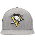 ფოტო #4 პროდუქტის Men's Gray Pittsburgh Penguins Classic Logo Snapback Hat