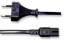 Фото #1 товара Manhattan Power Cord/Cable - Euro 2-pin (CEE 7/16) plug to C7 Female (figure of eight) - 1.8m - 2.3A - Black - Lifetime Warranty - Polybag - 1.8 m - CEE7/16 - C7 coupler