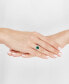 ფოტო #2 პროდუქტის Lab Grown Emerald (2-5/8 ct. t.w.) & Lab Grown Diamond (1/2 ct. t.w.) Oval Halo Ring in 14k Gold