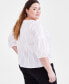 ფოტო #2 პროდუქტის Plus Size Woven Split-Neck Top, Created for Macy's