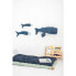 Fluffy toy Crochetts OCÉANO Blue Whale Fish 29 x 84 x 14 cm 3 Pieces