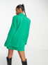 Monki co-ord mix and match oversized blazer in green