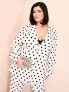 Фото #1 товара ASOS LUXE Curve single breasted co-ord tailored suit blazer in spot print