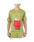 Men's Olive Peanuts Snoopy Mesh Jersey