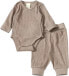 Фото #1 товара Set mit Wickelbody & Hose mit Ripp-Struktur, beige, Gr. 50/56, 1 St