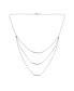 Фото #1 товара Layered Multi Three Strand Chain Curved Bar Necklace For Women Sterling Silver