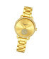 ფოტო #7 პროდუქტის Women's Gold-tone Case and Bracelet, Crystal Studded Gold Dial Watch