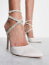 Фото #4 товара Be Mine Wide Fit Bridal Emmeline heeled sandals with embellished detail