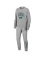 ფოტო #1 პროდუქტის Women's Heather Gray Philadelphia Eagles Knit Long Sleeve Tri-Blend T-shirt and Pants Sleep Set