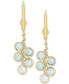 ფოტო #3 პროდუქტის EFFY® Sky Blue Topaz Dangle Cluster Drop Earrings (3 ct. t.w.) in 14k Gold
