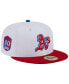 Фото #2 товара Men's White, Red Oakland Athletics Undervisor 59FIFTY Fitted Hat