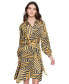 Фото #1 товара Women's Printed A-Line Shirtdress