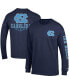 ფოტო #1 პროდუქტის Men's Navy North Carolina Tar Heels Team Stack Long Sleeve T-shirt