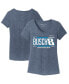Фото #1 товара Women's Navy Kyle Busch Tri-Blend V-Neck T-shirt
