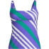 Фото #12 товара Women's Chlorine Resistant Square Neck Underwire Tankini Swimsuit Top