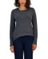 ფოტო #1 პროდუქტის Women's Button-Sleeve Crewneck Sweater, Created for Macy's