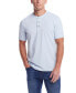 ფოტო #1 პროდუქტის Men's Short Sleeve Melange Henley Shirt