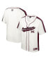 Men's Cream Distressed Morehouse Maroon Tigers Ruth Button-Up Baseball Jersey