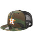 Фото #1 товара Men's Camo Houston Astros Woodland Camo Trucker 9FIFTY Snapback Hat