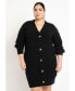 ფოტო #2 პროდუქტის Plus Size Novelty Stitch Cardigan Sweater Dress