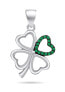 Charming silver luck charm Four Leaf Clover PT80W