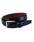 Фото #1 товара Men's 30MM Pebble Grain Leather Belt with Silver Buckle