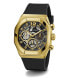 ფოტო #7 პროდუქტის Men's Multi-Function Black Silicone Watch, 42mm