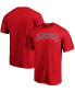 ფოტო #4 პროდუქტის Men's Red Los Angeles Angels Official Wordmark T-shirt