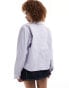 Фото #2 товара Obey cropped twill jacket with pockets in lilac