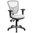 Фото #4 товара Mid-Back White Mesh Multifunction Executive Swivel Chair With Adjustable Arms