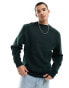 Фото #1 товара River Island essential crew neck sweatshirt in dark green