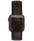 Фото #2 товара Men's Black Stitched Pattern Premium Leather Band Compatible with 42/44/45/Ultra/Ultra 2 Apple Watch