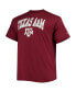 Фото #3 товара Men's Maroon Texas A&M Aggies Big and Tall Arch Over Wordmark T-shirt