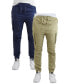 Фото #3 товара Men's Cotton Stretch Twill Cargo Joggers, Pack of 2