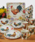 Фото #6 товара Floral Rooster Set of 4 Salad Plate 9"