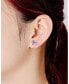 ფოტო #2 პროდუქტის Gv Sterling Silver Cubic Zirconia Solitaire Stud Earrings