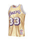 ფოტო #3 პროდუქტის Men's Kareem Abdul-Jabbar Gold Los Angeles Lakers 75th Anniversary 1983-84 Hardwood Classics Swingman Jersey