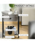 Industrial Grey End Table with Storage Shelf