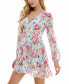 ფოტო #3 პროდუქტის Juniors' Floral Surplice Fit & Flare Dress